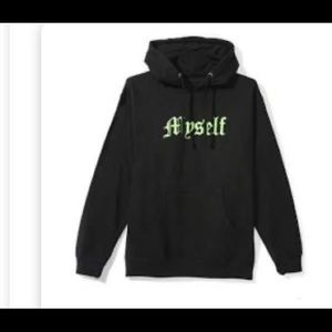 Anti social social club X myself hoodie black